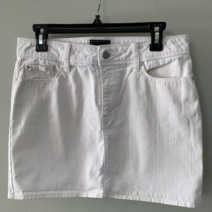 Gap white denim mini skirt